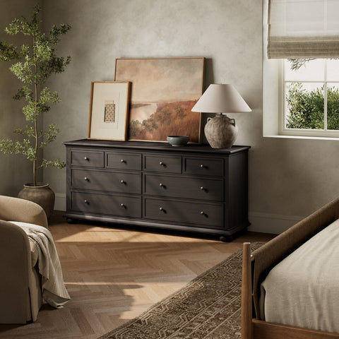 Geoffrey Wide Dresser - Smoked Black