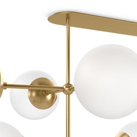 Armstrong Linear Chandelier - Burnished Brass Opal Matte