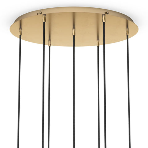 Cluster 7 Mix Chandelier - Burnished Brass