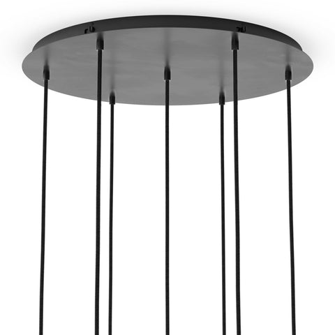 Cluster 7 Mix Chandelier - Black Gunmetal