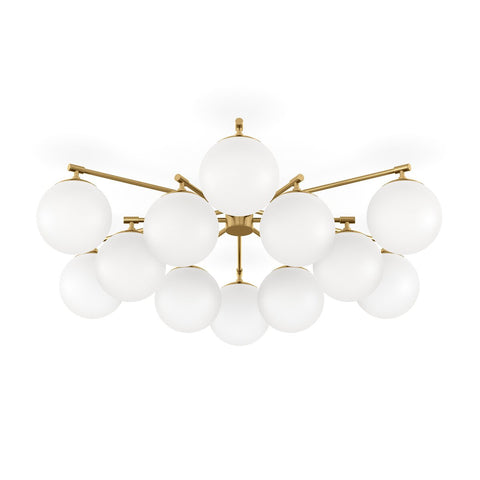 Orion Round Chandelier - Burnished Brass