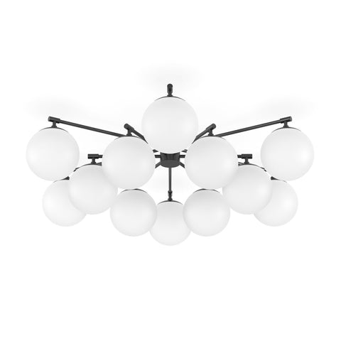 Orion Round Chandelier - Black Gunmetal