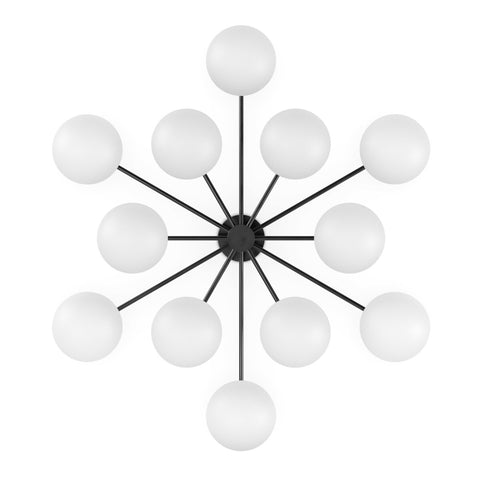 Orion Round Chandelier - Black Gunmetal