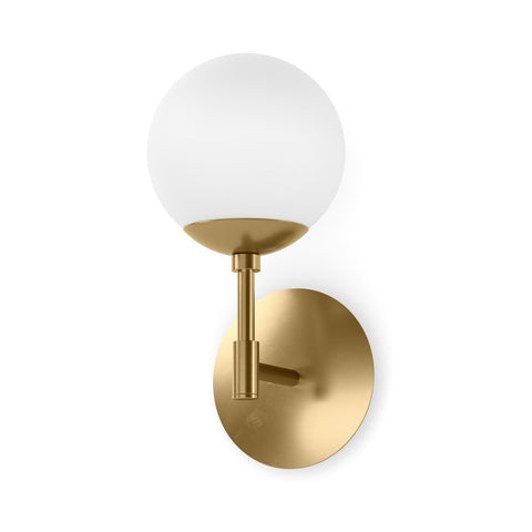 Sunset Sconce Opal Matte Glass - Burnished Brass
