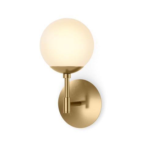 Sunset Sconce Opal Matte Glass - Burnished Brass