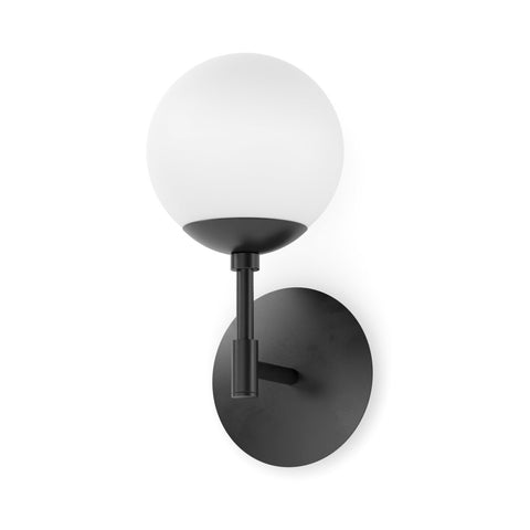 Sunset Sconce Opal Matte Glass - Black Gunmetal