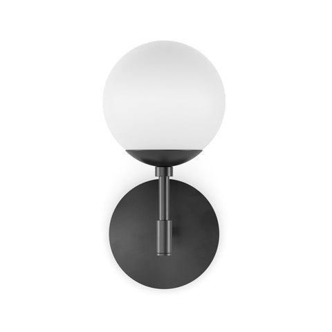 Sunset Sconce Opal Matte Glass - Black Gunmetal
