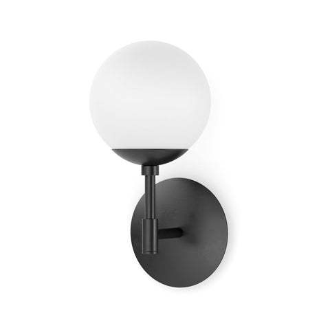 Sunset Sconce Opal Matte Glass - Black Gunmetal