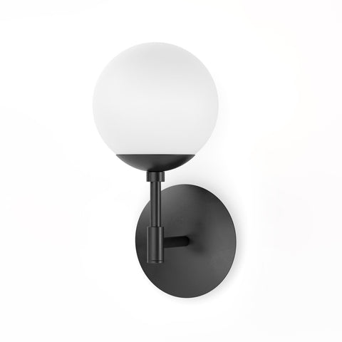 Sunset Sconce Opal Matte Glass - Black Gunmetal