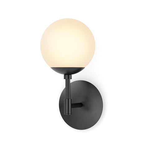 Sunset Sconce Opal Matte Glass - Black Gunmetal