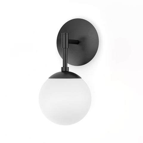Sunset Sconce Opal Matte Glass - Black Gunmetal
