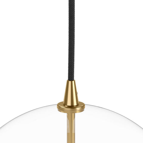 Glass Globe Large Pendant - Burnished Brass