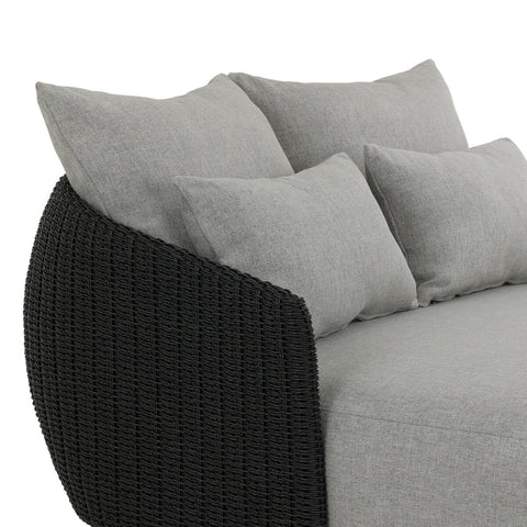 Maven Outdoor Double Chaise - Faux Black Hyacinth