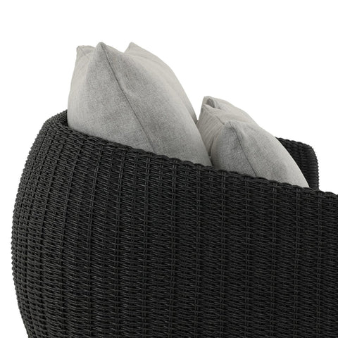 Maven Outdoor Double Chaise - Faux Black Hyacinth