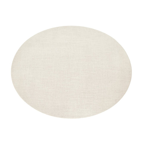 Amelia Oval Nightstand - Ivory Painted Linen