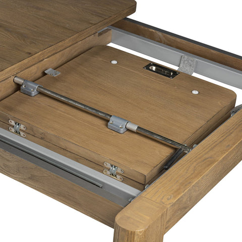 Noeline Double Extension Dining Table - Resawn Worn Oak