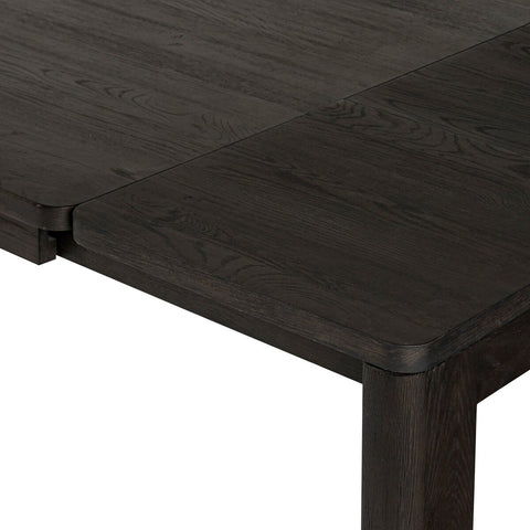 Noeline Double Extension Dining Table - Cracked Smoked Black Veneer