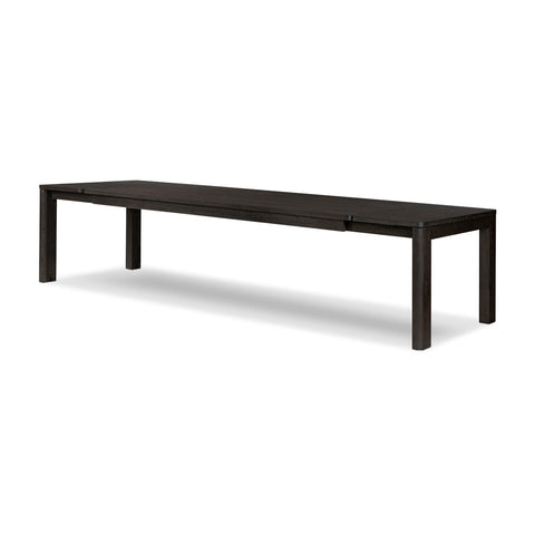 Noeline Double Extension Dining Table - Cracked Smoked Black Veneer