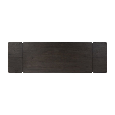 Noeline Double Extension Dining Table - Cracked Smoked Black Veneer
