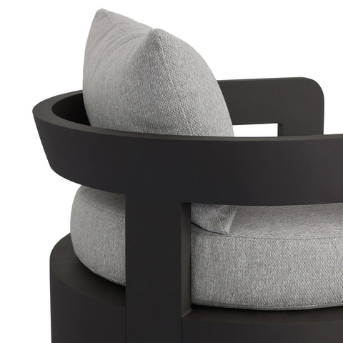 Jackson Outdoor Metal Swivel Chair - Concha Fog