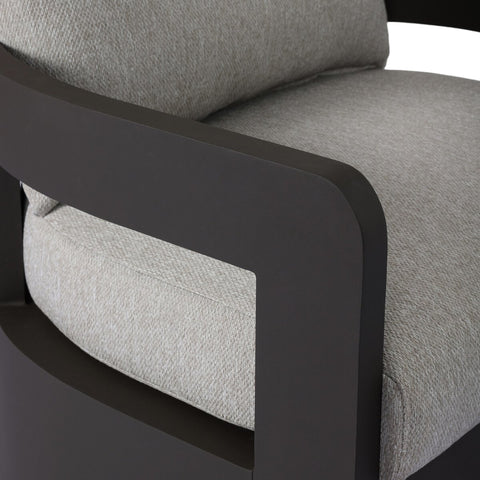 Jackson Outdoor Metal Swivel Chair - Concha Fog