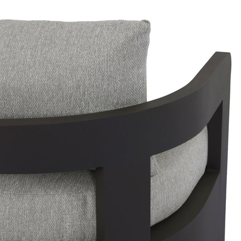 Jackson Outdoor Metal Swivel Chair - Concha Fog