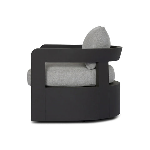 Jackson Outdoor Metal Swivel Chair - Concha Fog