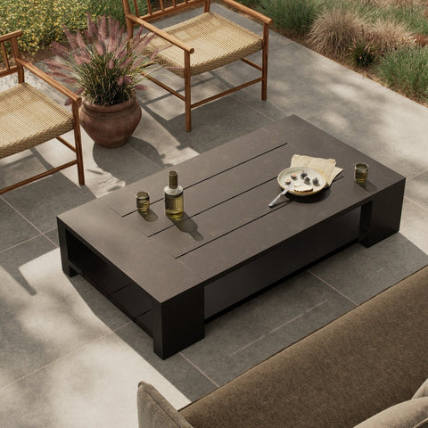Roca Outdoor Metal Coffee Table - Bronze