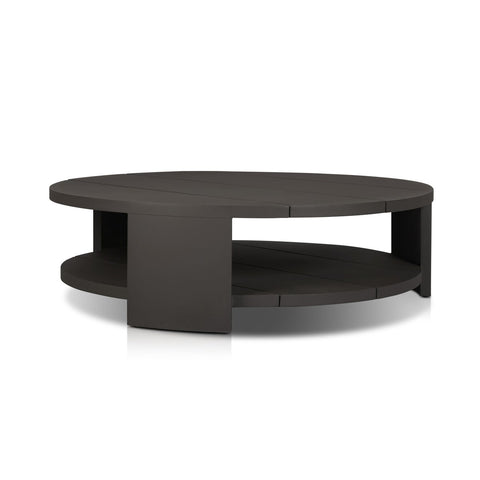 Roca Outdoor Round Metal Coffee Table - Bronze