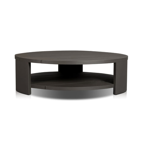 Roca Outdoor Round Metal Coffee Table - Bronze