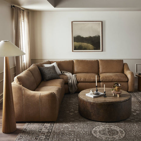 Crawford Power Recliner 5 Piece Sectional Sofa - Palermo Drift