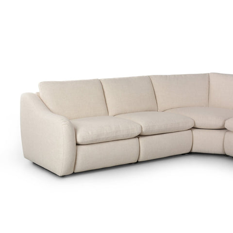 Crawford Power Recliner 5 Piece Sectional Sofa - Antigo Natural