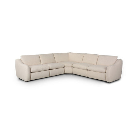 Crawford Power Recliner 5 Piece Sectional Sofa - Antigo Natural