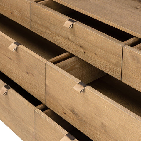 Tula 7 Drawer Dresser - Worn Oak Veneer
