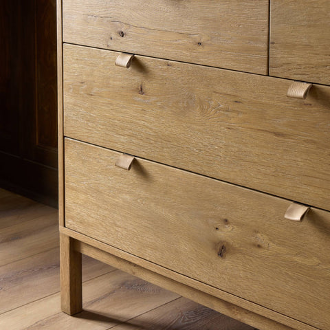 Tula 7 Drawer Dresser - Worn Oak Veneer