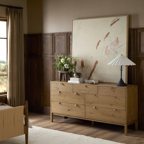 Tula 7 Drawer Dresser - Worn Oak Veneer