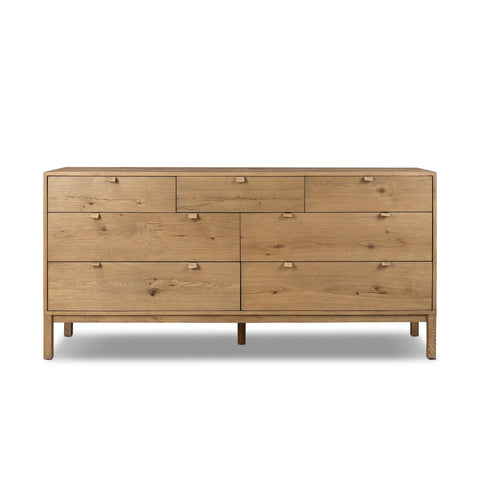Tula 7 Drawer Dresser - Worn Oak Veneer