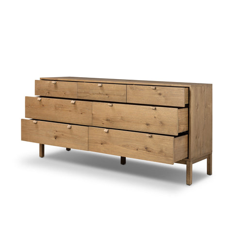 Tula 7 Drawer Dresser - Worn Oak Veneer