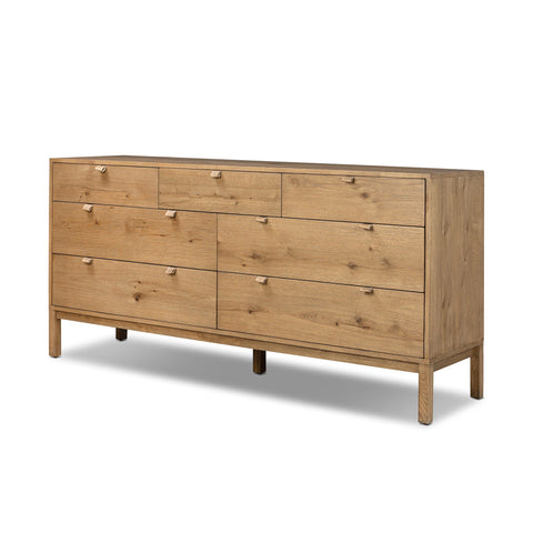 Tula 7 Drawer Dresser - Worn Oak Veneer