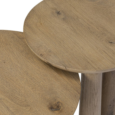 Cooper Nesting End Tables Set - Drifted Oak