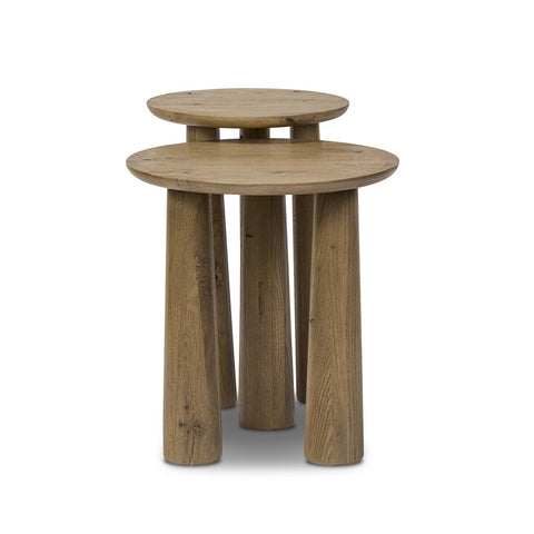 Cooper Nesting End Tables Set - Drifted Oak