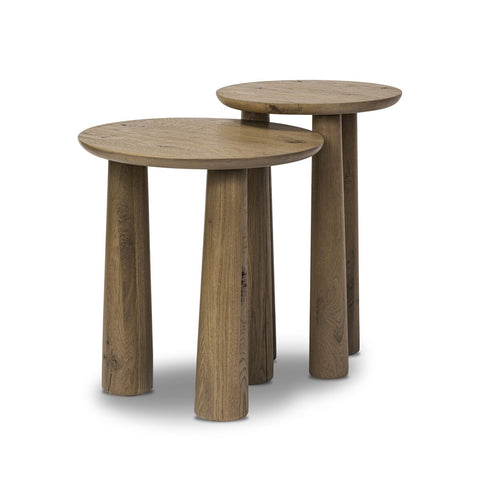 Cooper Nesting End Tables Set - Drifted Oak