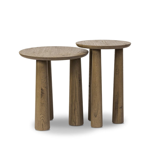 Cooper Nesting End Tables Set - Drifted Oak