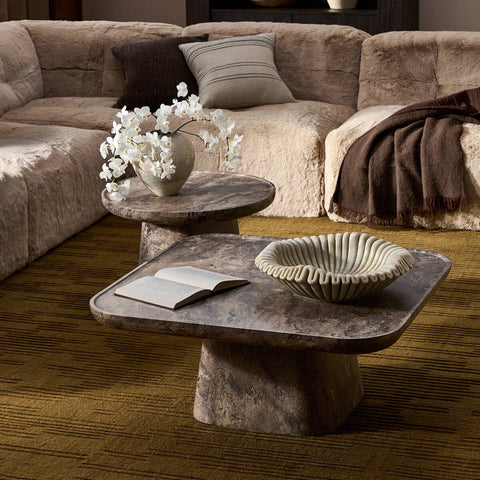 Zane Coffee Table - Warm Grey Marble