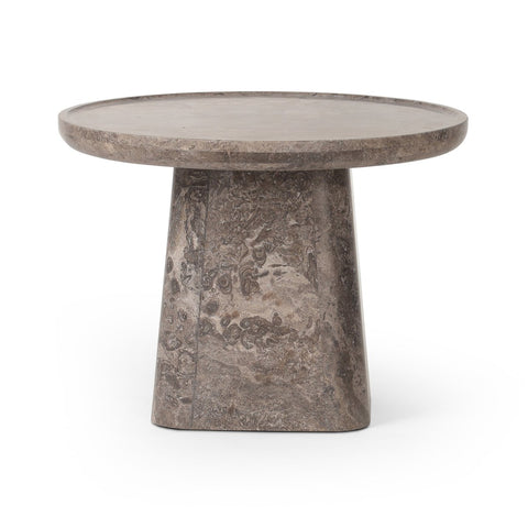 Zane End Table - Warm Grey Marble