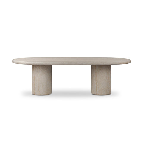 Poole Outdoor Dining Table - 102" - Textured Sand Concrete
