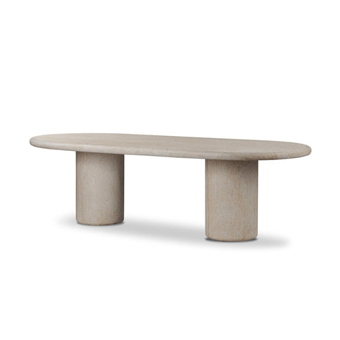 Poole Outdoor Dining Table - 102" - Textured Sand Concrete