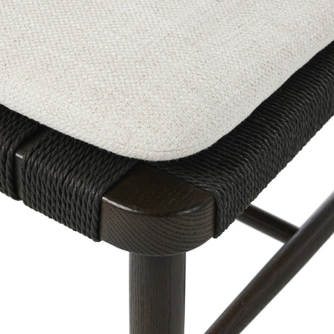 Kershaw Dining Chair - Black Rush w/ Cushion