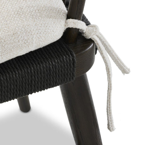 Kershaw Dining Chair - Black Rush w/ Cushion