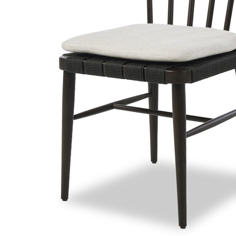 Kershaw Dining Chair - Black Rush w/ Cushion
